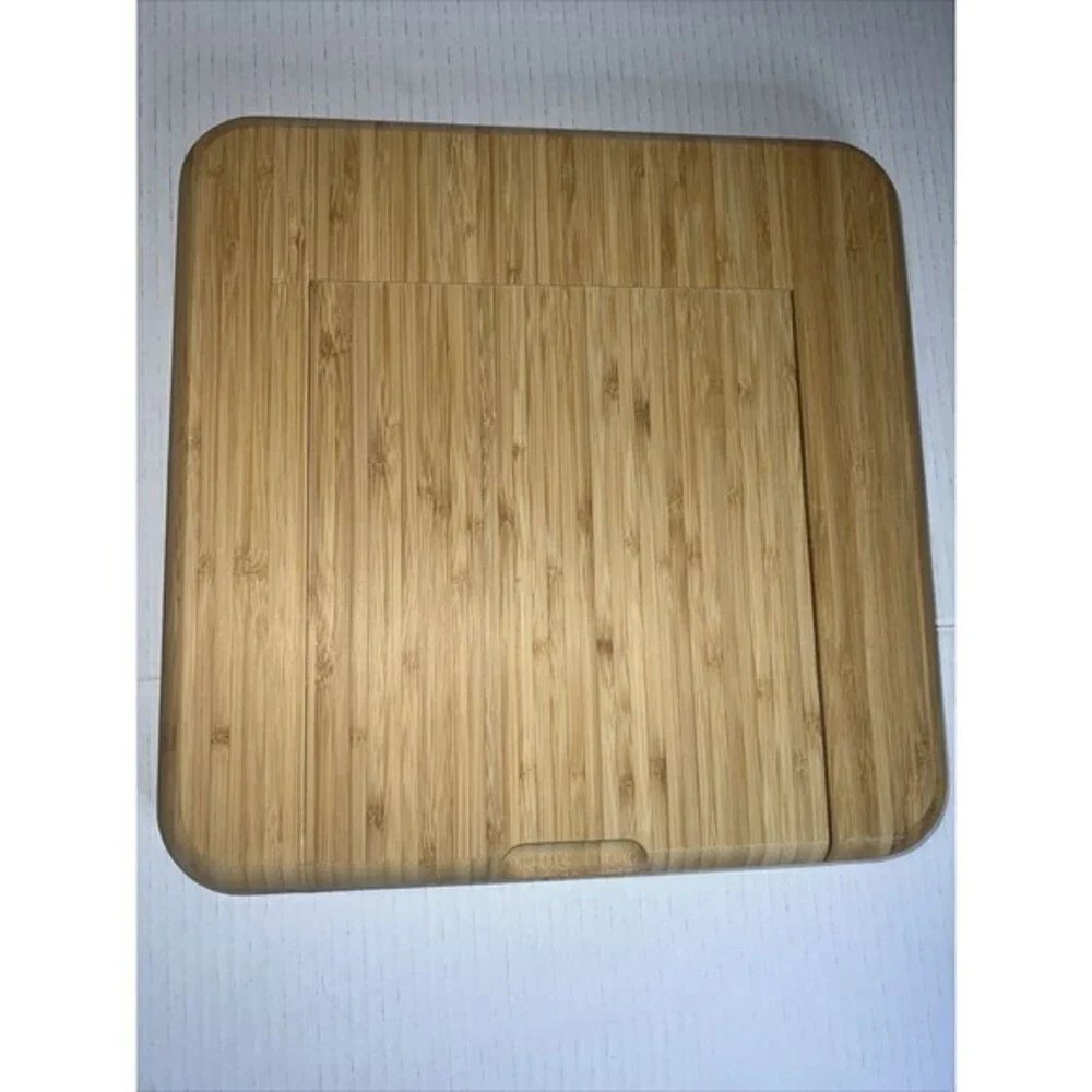 🔥 Bamboo Cheese Board & Knife Set; Noble Nest Charcuterie Board-NWOB‎